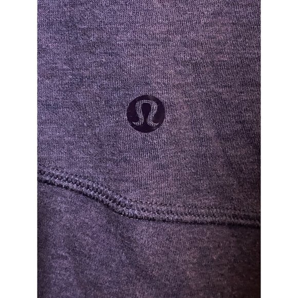 Lululemon Reversible Pullover Long Sleeve Purple Stripe In A Cinch Cowl Neck Sz4 - Picture 4 of 10